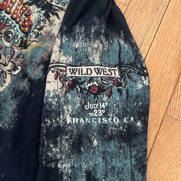 NWT Vanilla Sugar Black Patterned Zip Cardigan with Hood - Picture 3 of 10